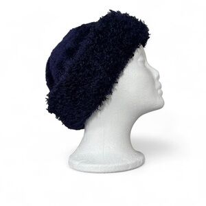 Liz Claiborne Indigo blue fuzzy hat